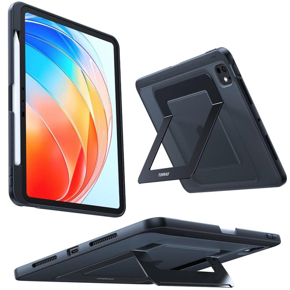 TORRAS Ostand For IPad Pro 11 Inch Case 2024 (M4) Ultra Stable Stand, Multiple